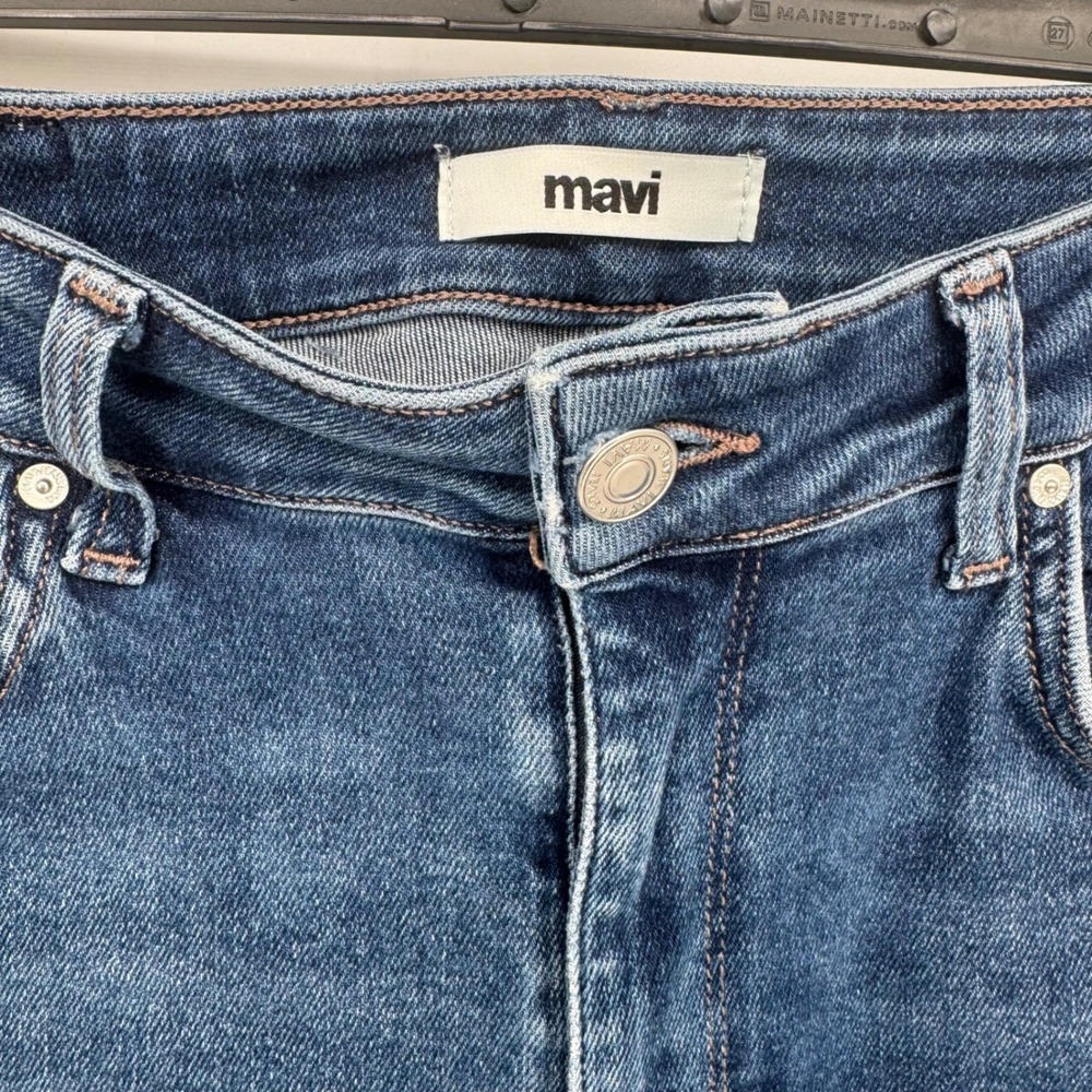Mavi Jeans Viola‎ Womens Blue Denim Cropped Raw Hem Slim Fit Pants Size 28 - Picture 4 of 7